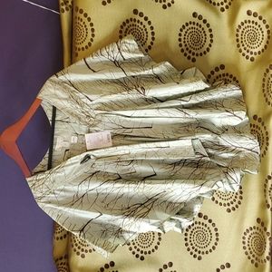 Kimchi & blue NWT silk cape mint green S/M .